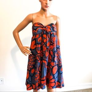 Anthropologie gorgeously printed halter dress